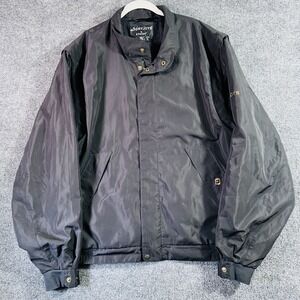 Footjoy Dryjoy Golf Jacket Men XL Black Lined Detachable Sleeves Water Resistant